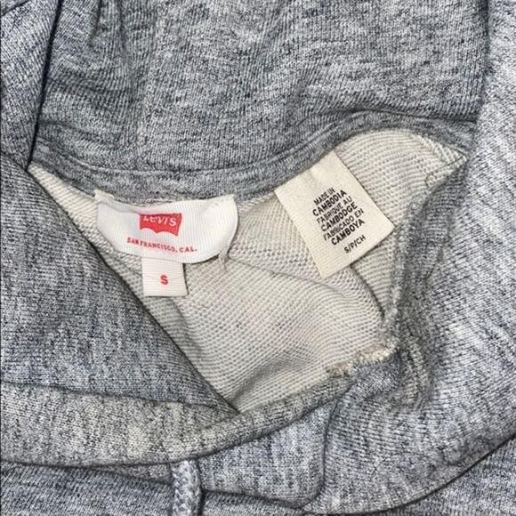 Levi's Logo Patch Oversize Hoodie in Gray | Size S - Picture 5 of 6
